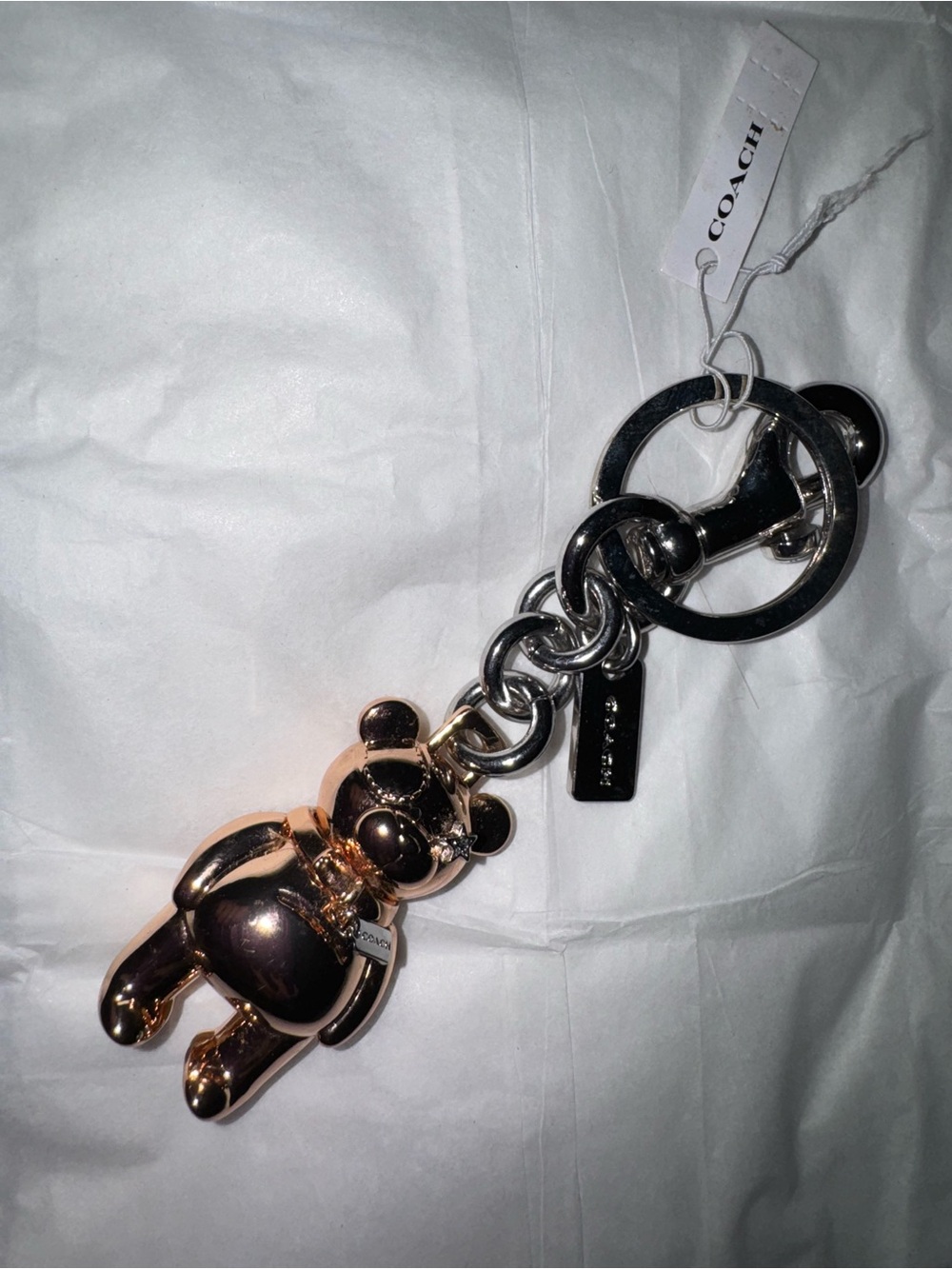 Coach Gold Bear Charm Keychain - - Picture 7 of 8